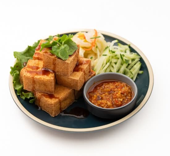 Deep Fried Tofu with Pickled Cabbage / 泡菜炸豆腐